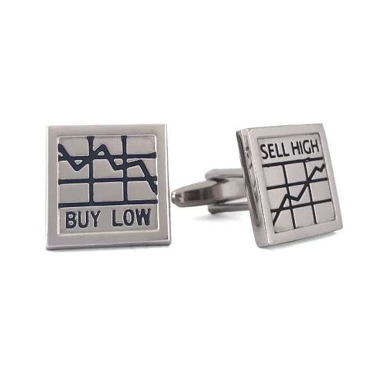 Buy Low and Sell High Cufflink