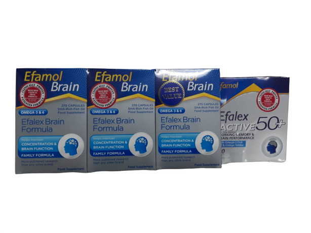 Efalex 270s (Triple Pack) + Efamol Active 50, 30s