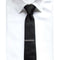 5cm Silver Tie Clip with Black Patterned Enamel