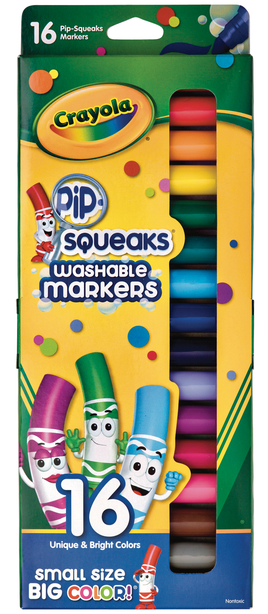 Crayola Washable Pip Squeaks Markers, 16 col