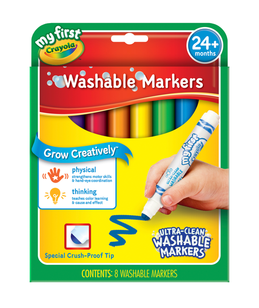 Crayola My First Crayola Ultra-Clean Washable Markers, 8 col