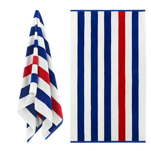 Luxury Textured Cabana Stripe Beach Towel