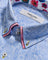 Coupe cousu, Blue Jacquard, Double Collar Long Sleeve Shirt