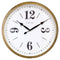 NeXtime Classic Wall Clock 39cm Metal, Silent Movement (Gold/White)