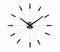 NeXtime Plug Inn Wall Clock 58cm Stainless Steel, Silent Movement (Black)