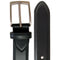 72 Smalldive Black Slim Width Fine Textured Leather Belt