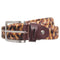 72 Smalldive Tri-color Brown Braided Leather Stretch Belt