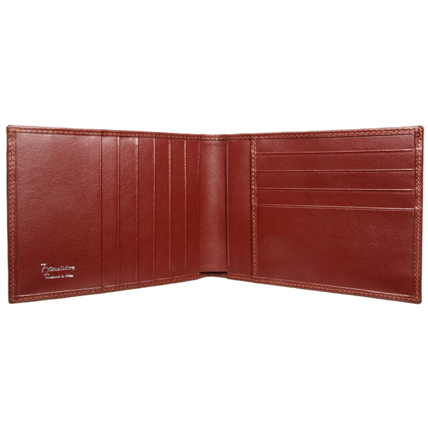 72 Smalldive Brown 10 Card Sleeves Buffed Leather Billfold
