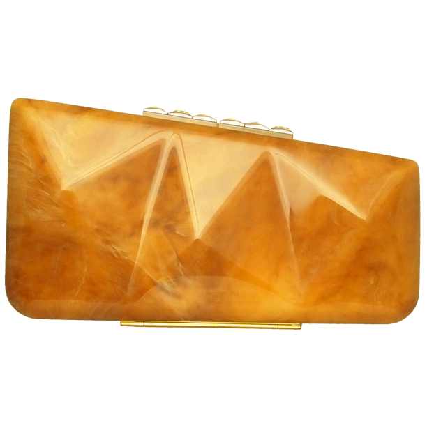 72 Smalldive Alabaster Motif Minaudiere Clutch
