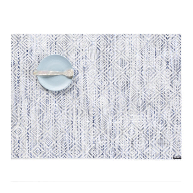 Chilewich TerraStrand® Microban® Mosaic Woven Table Mat/Placemat, Rectangle, 36 x 48 cm, Blue