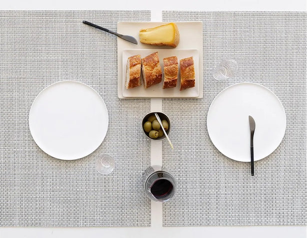 Chilewich TerraStrand® Microban® Basketweave Woven Table Mat/Placemat, Rectangle, 36 x 48 cm, Carbon