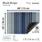 Chilewich TerraStrand® Microban® Indoor/Outdoor Block Stripe Door Mat, 46 x 71 cm, Tufted Shag, Denim