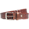 72 Smalldive Brown Weave Leather Belt