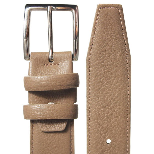 72 Smalldive Dark Beige Duo-Ply Leather Belt